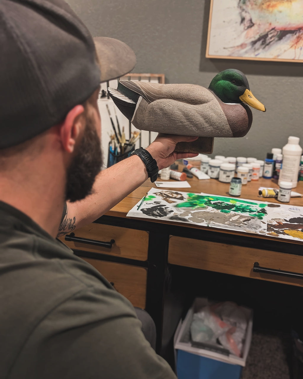 Drake Mallard Gunner Decoy