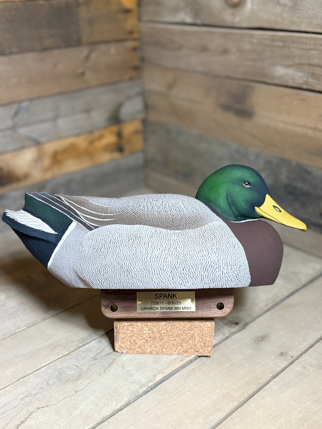 Drake Mallard Working Urn
